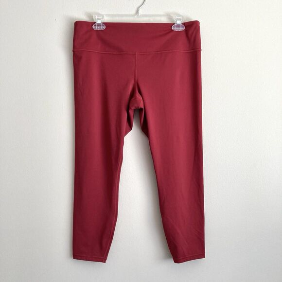 Athleta Elation Train 7/8 Tight Athletic Leggings Size XL Maroon Red Gym Workout - Picture 1 of 10